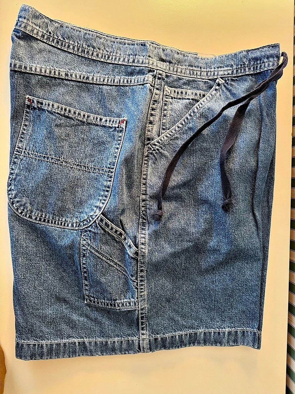 Denim Cargo Shorts Size 16 Blue